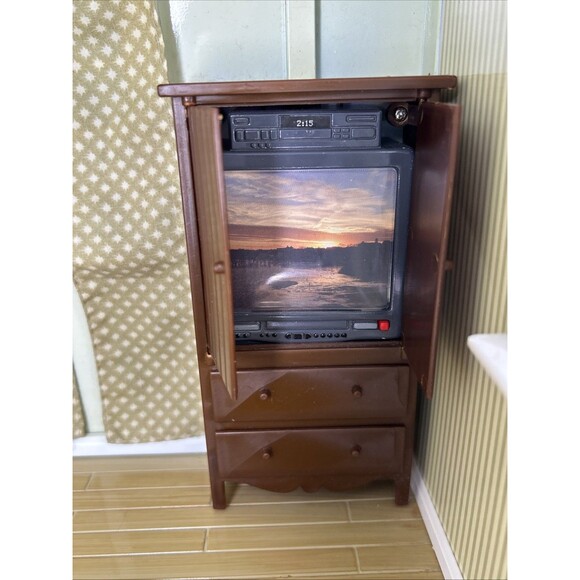 Laura Ashley Jazwares Room by Room Dollhouse Living Room Spare Curtains 10" Cube - Picture 14 of 16